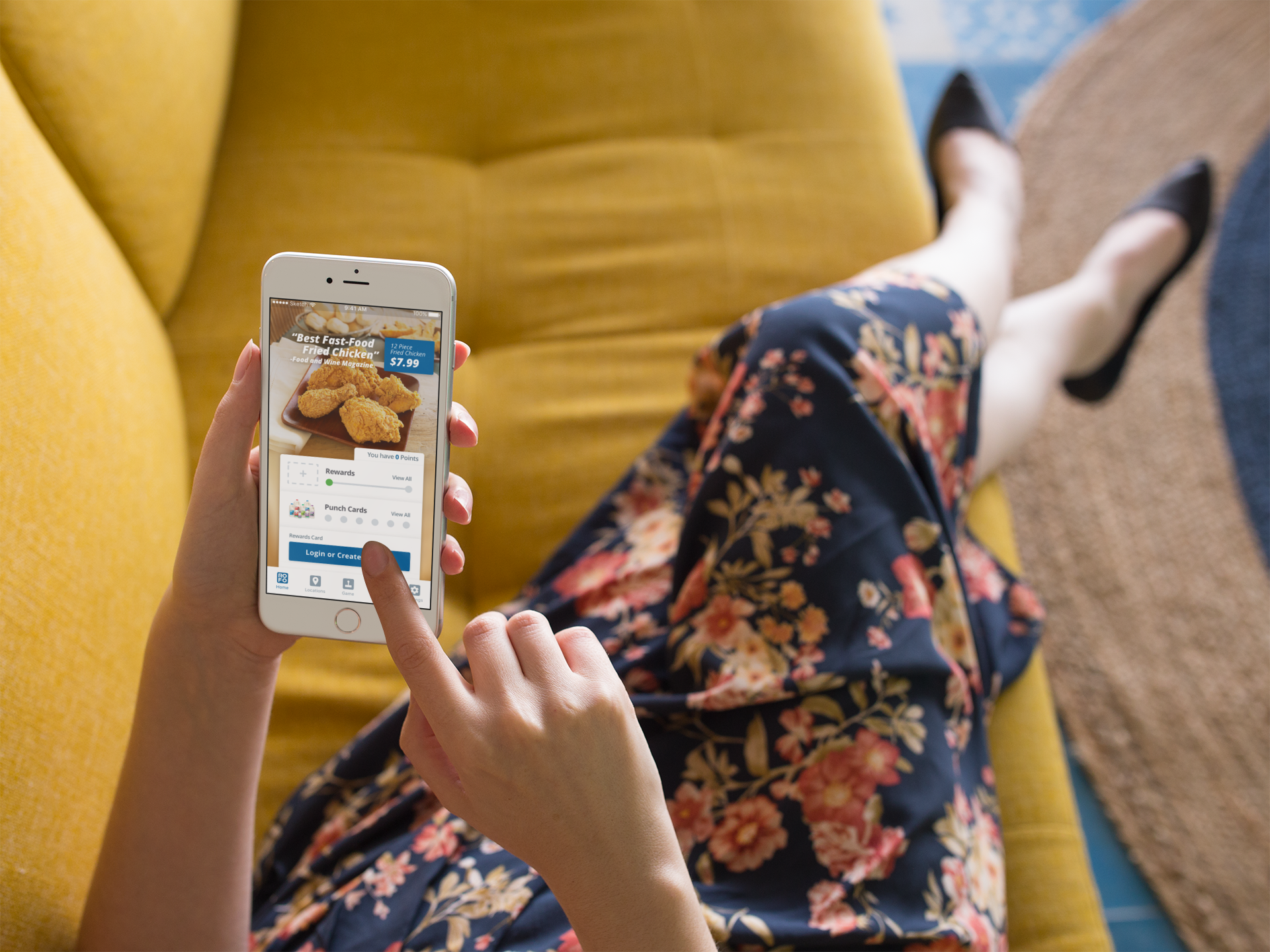 The Royal Farms app held in a hand